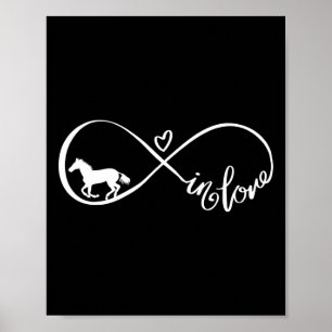 Póster Símbolo de infinito caballo amor Caballo cabalgar