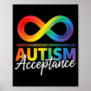 Póster Símbolo de infinito de aceptación y conciencia del