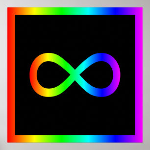 Póster Símbolo de infinito de arcoíris