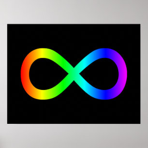 Póster Símbolo de infinito de arcoíris