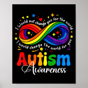 Póster Símbolo de infinito de conciencia del autismo acep