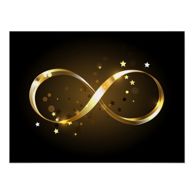 Póster Símbolo de infinito dorado (Anverso)
