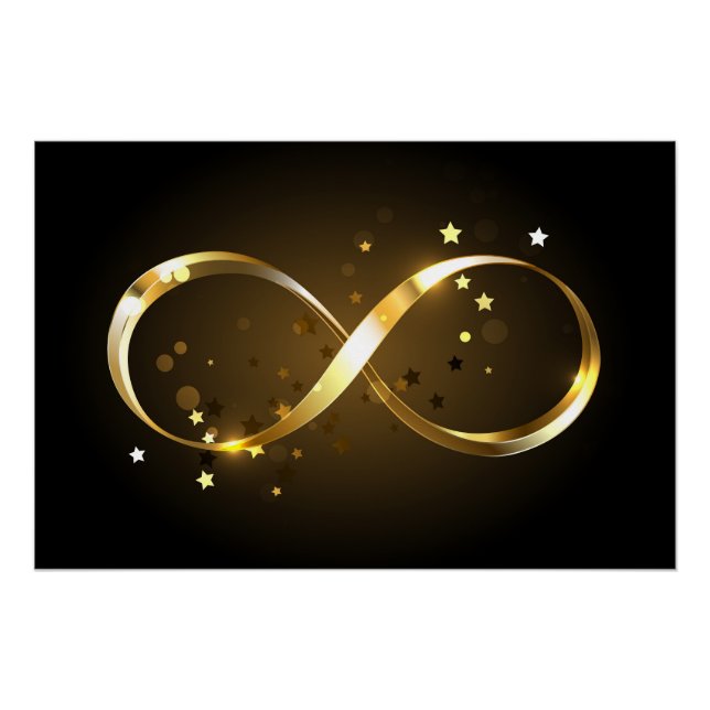 Póster Símbolo de infinito dorado (Anverso)