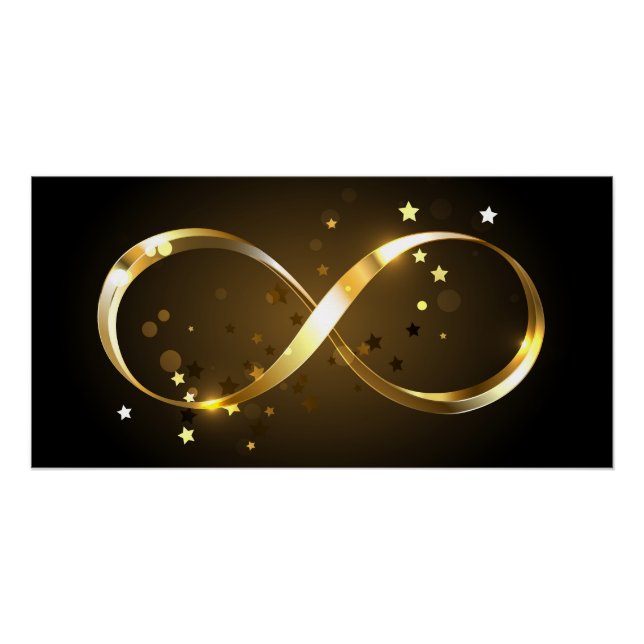 Póster Símbolo de infinito dorado (Anverso)