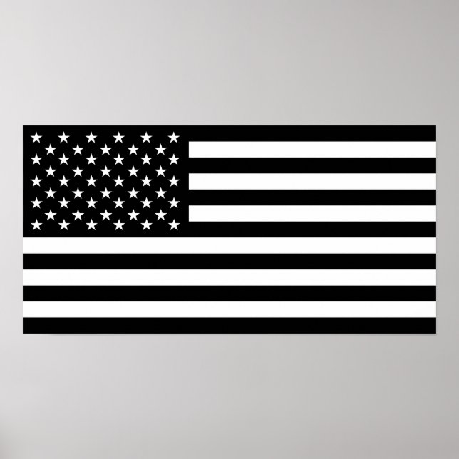 Póster símbolo de la bandera negra de estados unidos (Frente)