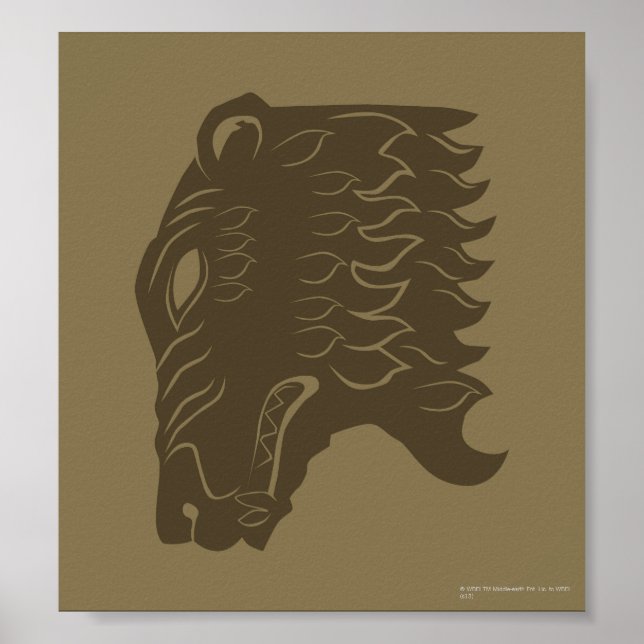 Póster Símbolo de la cabeza del oso BEORN™ (Frente)