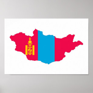 Póster símbolo de la forma del mapa de la bandera del paí
