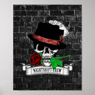 Póster Símbolo de la tripulación NightShift