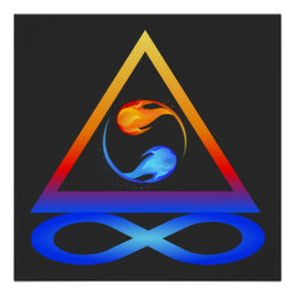 Póster Símbolo de llama gemela-