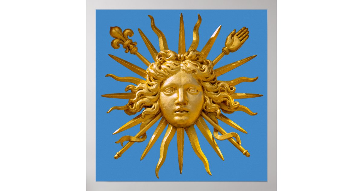 Póster Símbolo de Luis XIV el Rey Sol | Zazzle.es