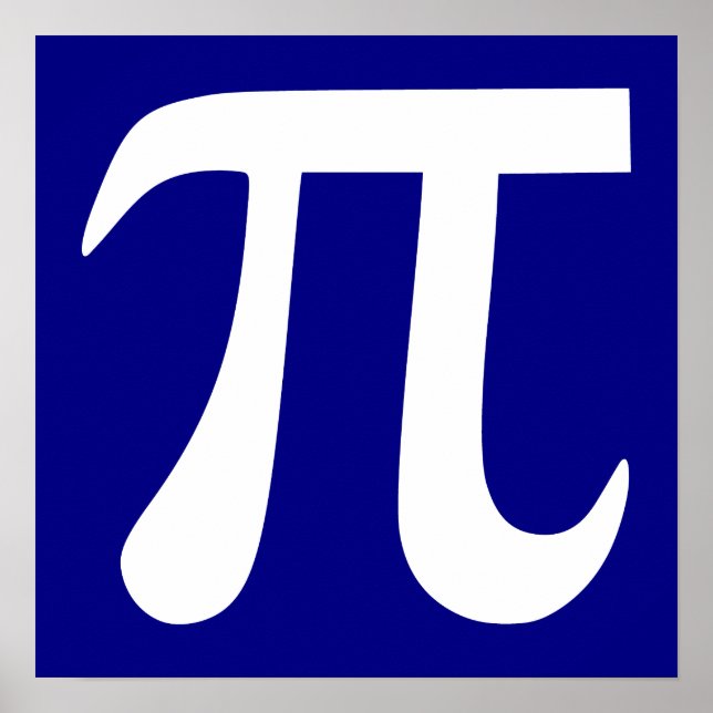 Póster Símbolo de Marina y Pi Blanco (Frente)