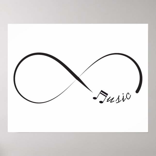 Póster Símbolo de música infinito (Frente)