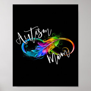 Póster Símbolo de neurodiversidad arco iris autismo infin
