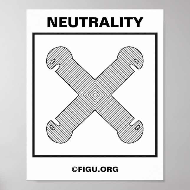 Póster Símbolo de neutralidad (Frente)