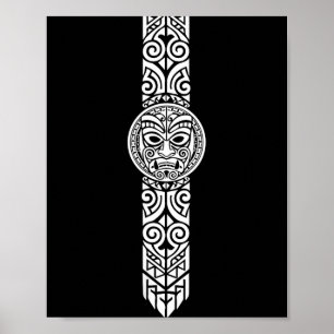 Póster símbolo de Nueva Zelanda cultura haka orgulloso tr