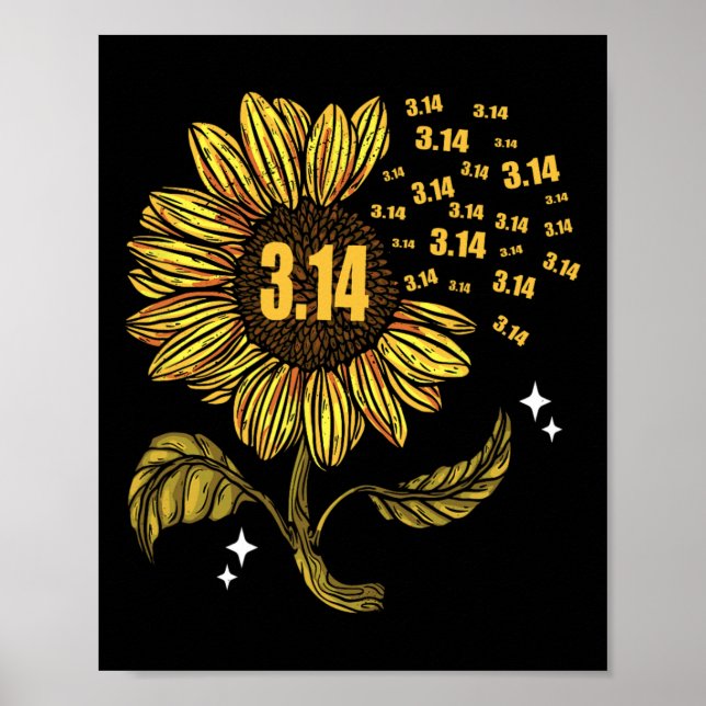 Póster Símbolo de número de Día 3.14 Pi para profesor de  (Frente)