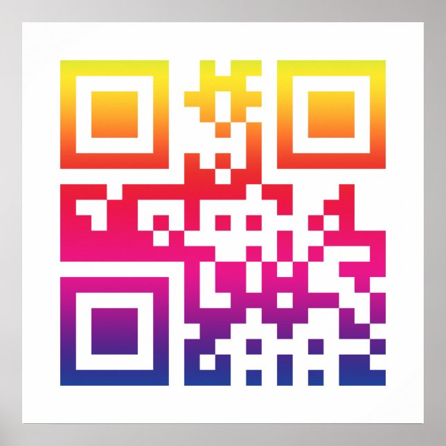Póster Símbolo de paz ☮ - código QR (Frente)