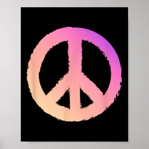 Póster Símbolo de paz degradado Color de la moda Pacifist