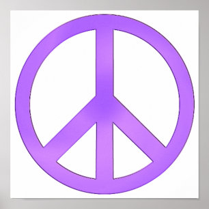 Póster Símbolo de paz morado lavanda