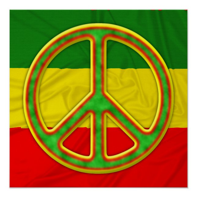 Póster Símbolo de paz rasta (Anverso)
