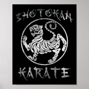 Póster Símbolo de Shotokan Karate Tigre Dojo Entrenamient