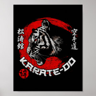 Póster Símbolo de tigre karate Shotokan Dojo Entrenamient