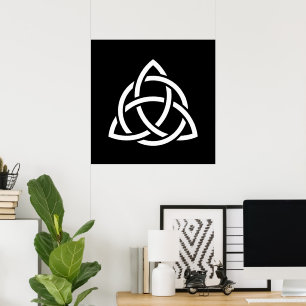 Póster Símbolo de triquetra de Knot de la Trinidad celta