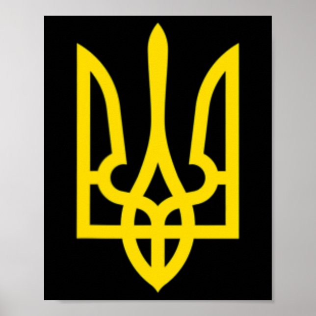 Póster Símbolo de Ucrania Ejército Medio de Ucrania Emble (Frente)