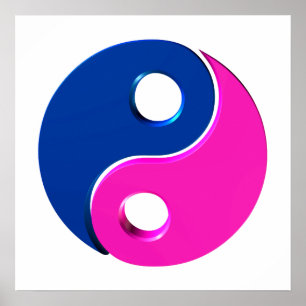 Póster Símbolo de Yin Yang
