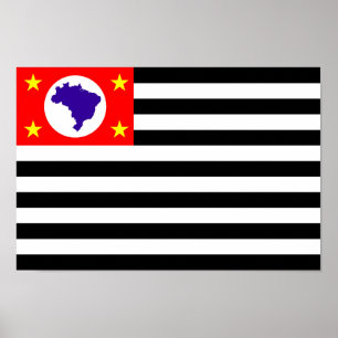 Póster Símbolo del Brasil de la bandera de la ciudad de