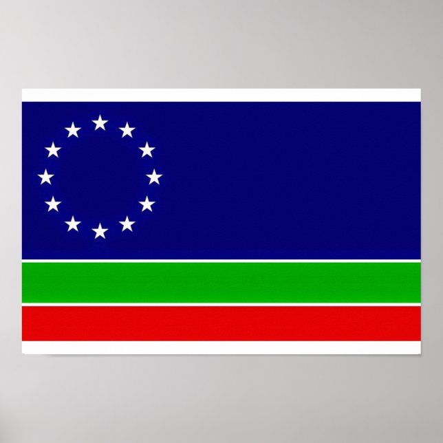 Póster símbolo del continente de asia de europa (Frente)