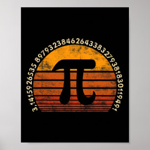 Póster Símbolo del Pi Day 3.14 profesor de matemáticas re