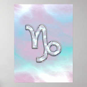 Póster Símbolo del zodiaco del Capricornio en la