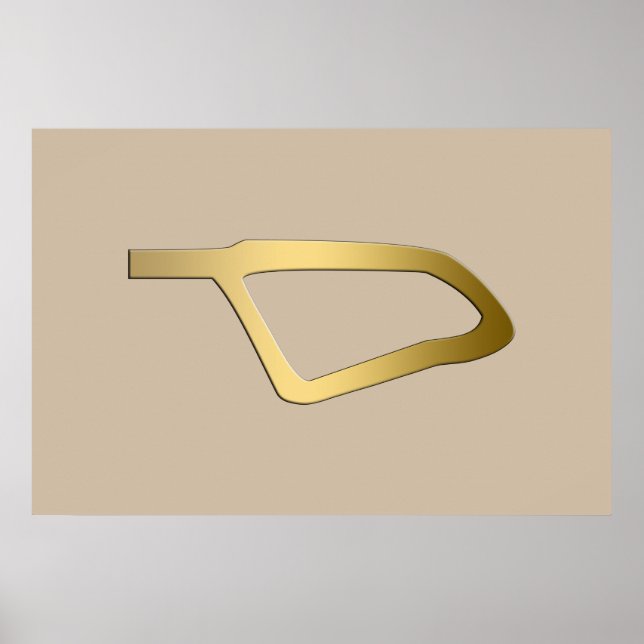 Póster Símbolo egipcio de la pluma de Maat (Frente)