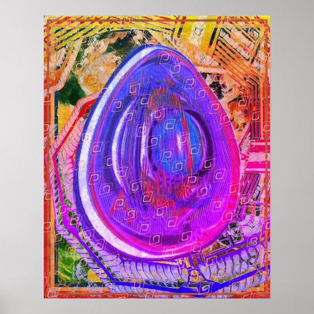 Póster Símbolo elemental Éther Meditación Ayuda Tattva (Frente)