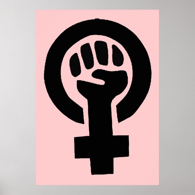 Póster Símbolo femenino de igualdad de género (Frente)