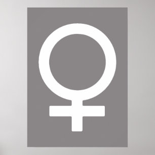Póster Símbolo femenino Titanium