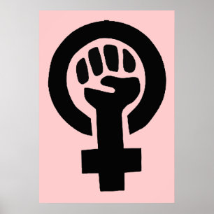 Póster Símbolo feminista de la igualdad de género de la