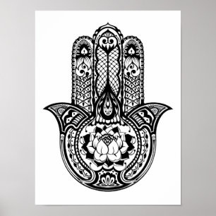 Póster Símbolo Hamsa inspirado 2