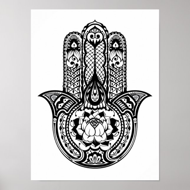 Póster Símbolo Hamsa inspirado 2 (Frente)