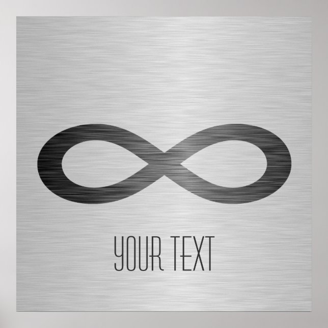 Póster Símbolo infinito sobre textura falsa Metalizado de (Frente)