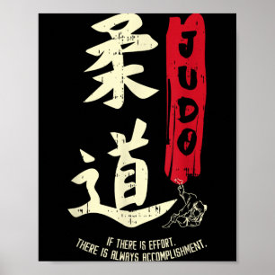 Póster Símbolo japonés genial de judo judoka artes marcia