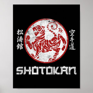 Póster Símbolo karate Kyokushinkai Shotokan Dojo Entrenam