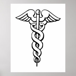 Póster Símbolo médico de Caduceus