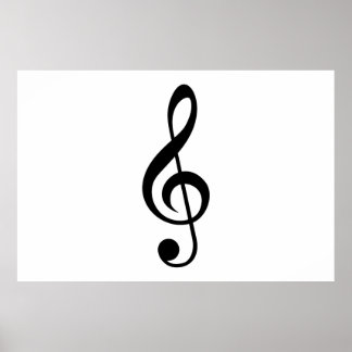 Póster Símbolo musical Treble Clef G-Clef