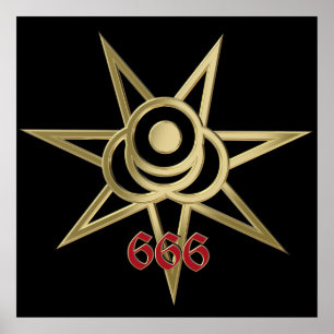 Póster Símbolo oculto septagram