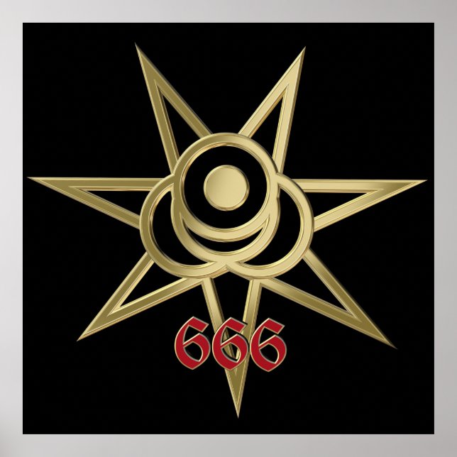 Póster Símbolo oculto septagram (Frente)