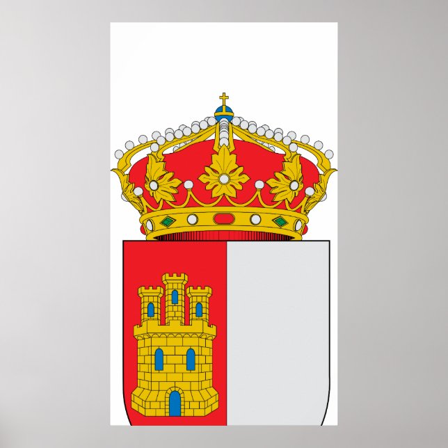 Póster Símbolo oficial de armas de abrigo Castilla-La Man (Frente)