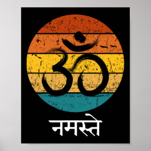 Póster Símbolo Om Namaste Ohm Hindú Zen Tantra Yoga Espír