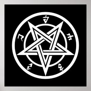 Póster Símbolo pentagrama clásico